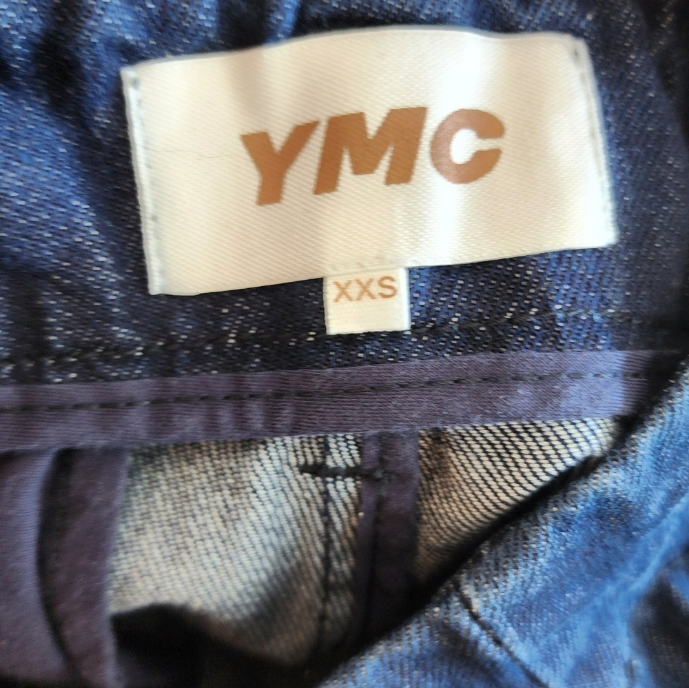 YMC  Navy Earth Keaton Denim Trousers $225 USD 80'S style wide leg - Picture 5 of 16
